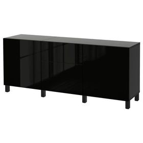 IKEA 49195591 Besta Venge Parlak Cila Siyah