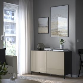 IKEA 49209852 Besta Venge Parlak Cila Bej Dolap Kombinasyonu