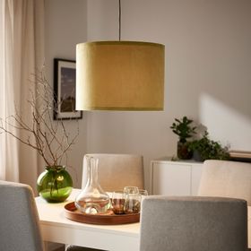 IKEA 49496240 Sunneby Molnskıkt Koyu Sarı Kadife Sarkıt Lamba