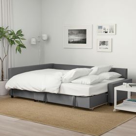 IKEA 59326624 Friheten Skiftebo Koyu Gri Bazalı Yataklı Köşe Kanepe