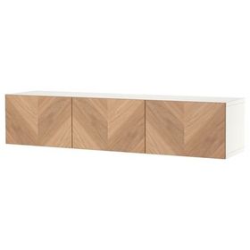 IKEA 59421796 Beyaz Meşe Kaplama Tv Sehpası