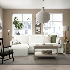 IKEA 59489692 3'lü Beyaz Kanepe