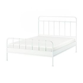 IKEA 59563446 Çift Kişilik Beyaz Karyola