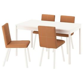 IKEA 59612376 Beyaz Kahverengi Yemek Masası Takımı