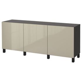 IKEA 79139848 Besta Venge Parlak Cila Bej Dolap Kombinasyonu