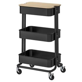 IKEA 79580751 Raskog 35x45x77 CM Siyah Servis Arabası