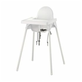 IKEA 79597515 Antilop Tepsili Beyaz Mama Sandalyesi