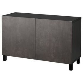 IKEA 89207813 Besta Venge Koyu Gri Taş Görünümlü Dolap Kombinasyonu