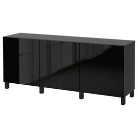 IKEA 89325171 Besta Venge Parlak Cila Siyah Dolap Kombinasyonu
