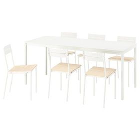 IKEA 89590504 Beyaz Yemek Masası Takımı