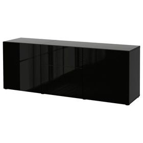 IKEA 99412653 Besta Venge Parlak Cila Siyah Dolap Kombinasyonu