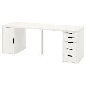 IKEA 99417622 Alex Beyaz Venge Çalışma Masası