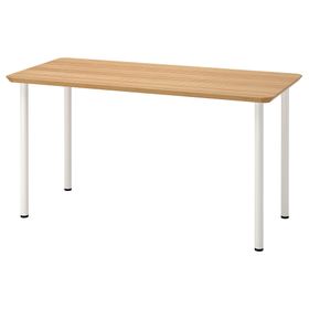 IKEA Anfallare/Adils Bambu Beyaz 140x65 cm Çalışma Masası