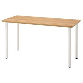 IKEA Anfallare/Adils Bambu Beyaz 140x65 cm Çalışma Masası
