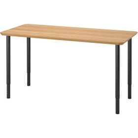 IKEA Anfallare/Olov Bambu Siyah 140x65 cm Çalışma Masası
