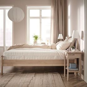 IKEA Anneland 160x200 CM Beyaz Çift Kişilik Yatak