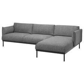 IKEA Applaryd Lejde Gri Siyah 2'li Kanepe