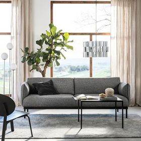IKEA Applaryd Lejde Gri-Siyah 3'lü Kanepe