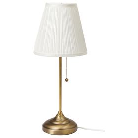 IKEA Arstid Beyaz-Pirinç Rengi 55 cm Abajur