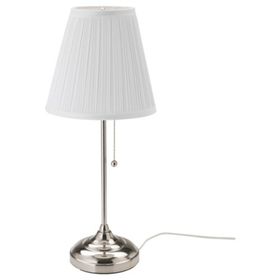 IKEA Arstid Beyaz-Pirinç Rengi 55 cm Abajur