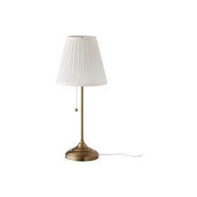 IKEA Arstid Beyaz-Pirinç Rengi 55 cm Abajur