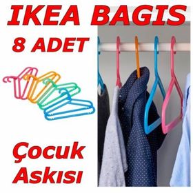 IKEA Bagıs Çeşitli Renkler Çocuk Giysi Askısı