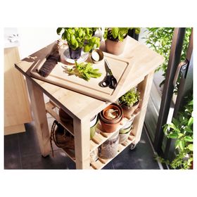 IKEA BEKVAM Huş Ahşap Tekerlekli Servis Arabası