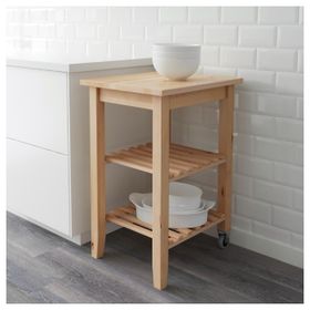 IKEA BEKVAM Huş Ahşap Tekerlekli Servis Arabası