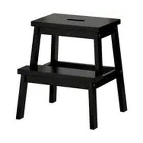 IKEA Bekvam Siyah 43x50 cm Basamaklı Tabure