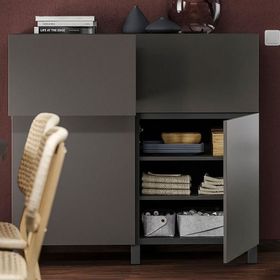 IKEA Besta 09508155 Koyu Gri Dolap