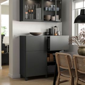 IKEA Besta 09555825 Koyu Gri Dolap