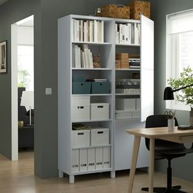 IKEA BESTA 120x42x202 cm Beyaz Kapaklı Kitaplık