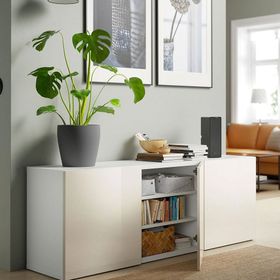 IKEA Besta 180x42x64 CM Venge Parlak Cila Bej Duvar Dolabı