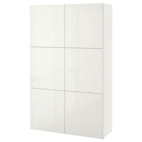 IKEA Besta 19057529 Parlak Cila Beyaz Dolap