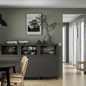 IKEA Besta 19508145 Koyu Gri Dolap