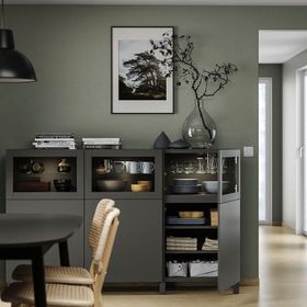 IKEA Besta 19508145 Koyu Gri Dolap