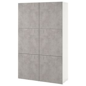 IKEA Besta 39421660 Beyaz-Açık Taş Dolap