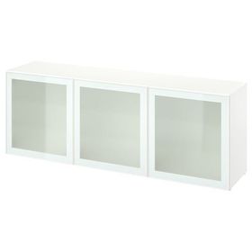 IKEA Besta 39488820 Beyaz-Buzlu Cam Dolap