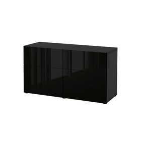 IKEA Besta 59412626 Venge-Parlak Cila Siyah Dolap