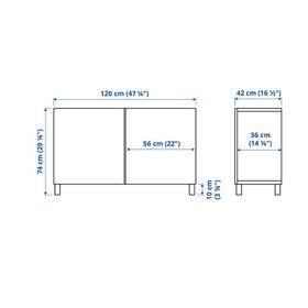 IKEA Besta 59518878 Koyu Gri Dolap