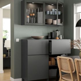 IKEA Besta 79508128 Koyu Gri Dolap