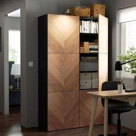 IKEA Besta 89421653 Venge-Meşe Kaplama Dolap