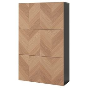 IKEA Besta 89421653 Venge-Meşe Kaplama Dolap