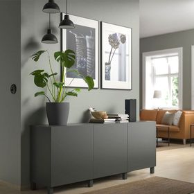 IKEA Besta 89508057 Koyu Gri Dolap