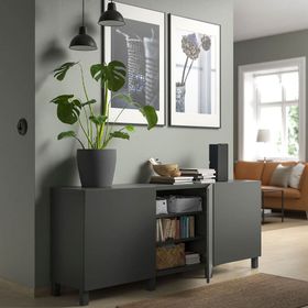 IKEA Besta 89508057 Koyu Gri Dolap