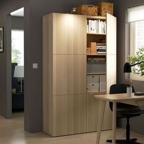 IKEA Besta 99071507 Meşe Görünümlü Dolap