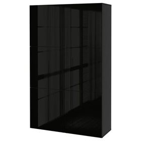 IKEA Besta Venge Parlak Cila Siyah 120x42x193 CM Dolap Kombinasyonu