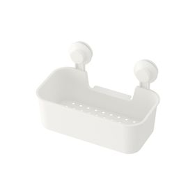 IKEA Beyaz Duş Sepeti Kare Banyo Raf Vantuzlu 28x17x17 cm Banyo Rafı