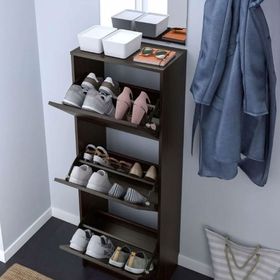 IKEA Bıssa 49x28x135 cm Venge Ayakkabı Dolabı