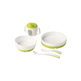 IKEA Börja Smaglı Beyaz Yeşil Yemek Seti